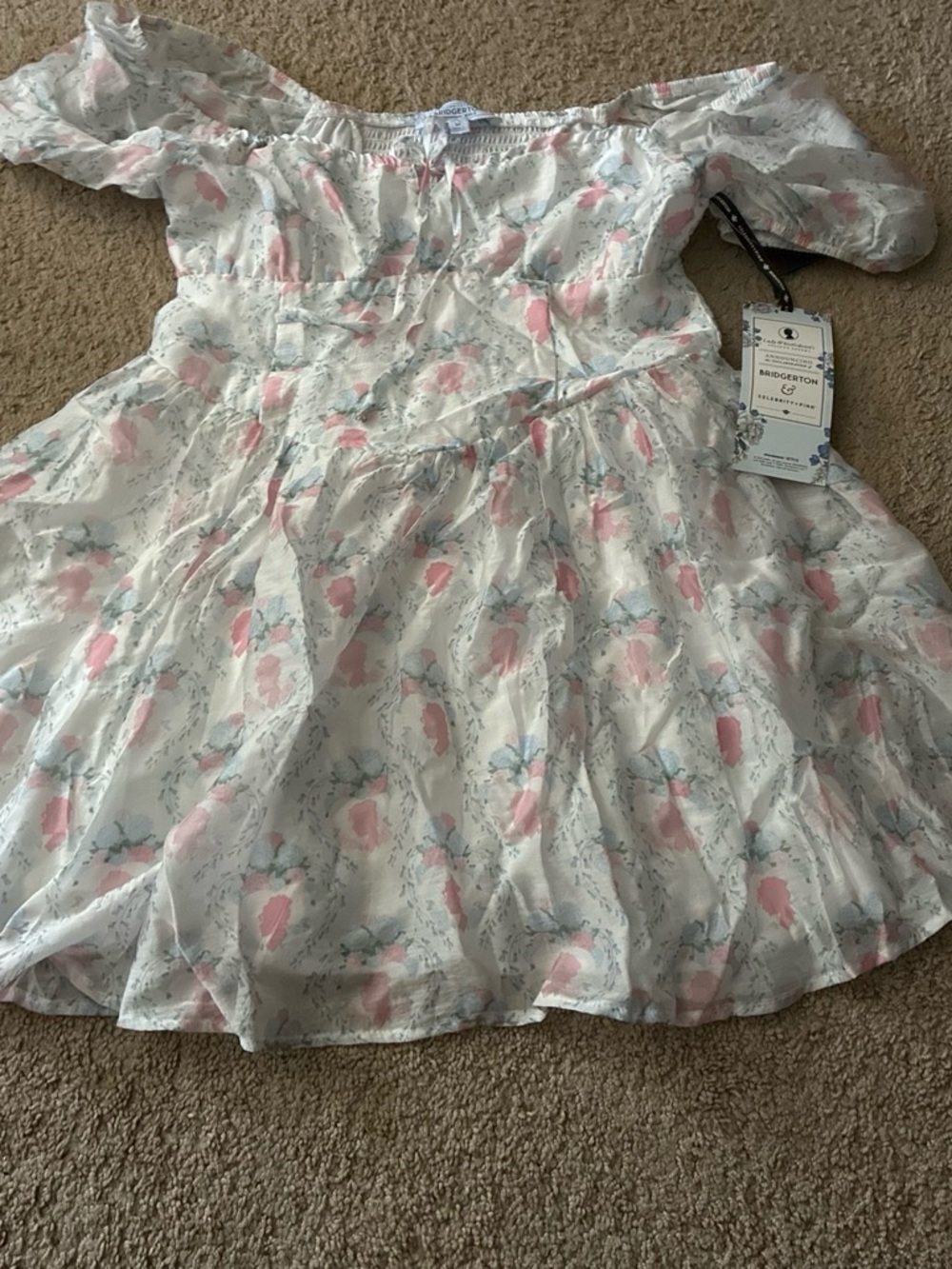 Bridgeton Women’s Pink Floral Off-Shoulder Dress